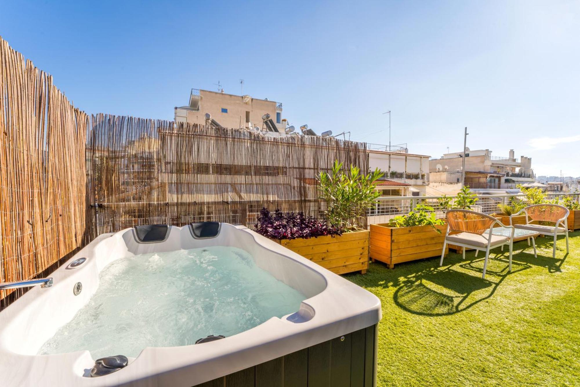 Blue Oasis - Jacuzzi Penthouse Apartment Athens Exterior photo